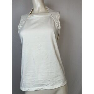 One Tooth Creamy Ivory Yoga Athletic Activewear Sleeveless Top Small-Medium?